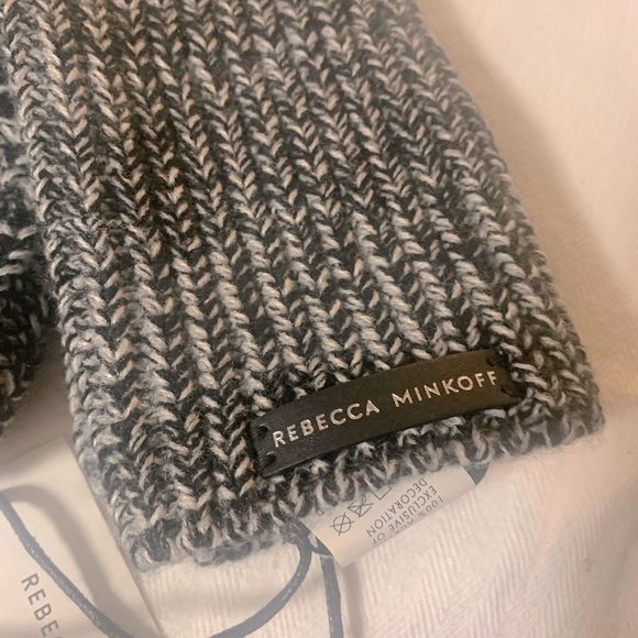 Rebecca Minkoff Cozy Pom Pom Beanie and Arm Warners. 100 Acrylic NWT - Picture 5 of 8